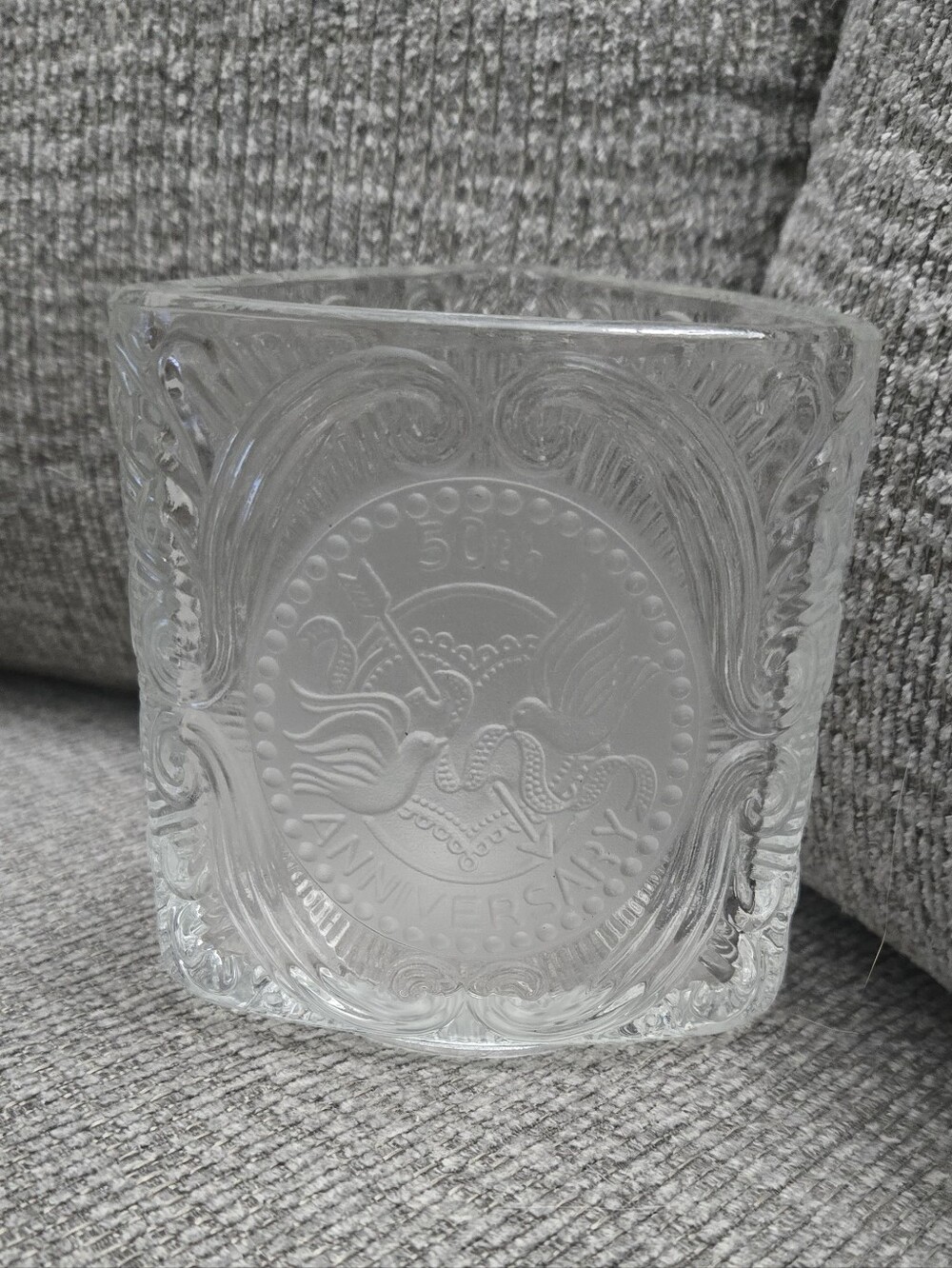 Avon L.E. Smith Crystal Anniversary Dish